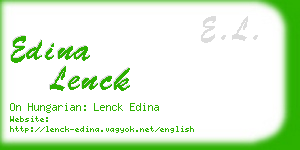 edina lenck business card